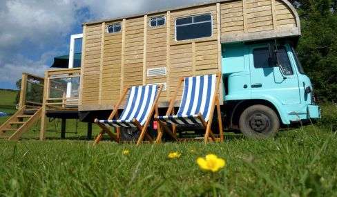Camping or glamping? If camping is not for you then why not stay with us at Treacle Valley in Custard the horsebox! The new addition to Treacle Valley. Custard the horsebox is a unique glamping experience.