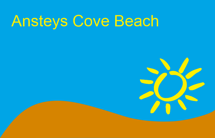 Ansteys Cove Beach, Torquay. Information on Ansteys Cove beach Torquay in Torbay, Devon.