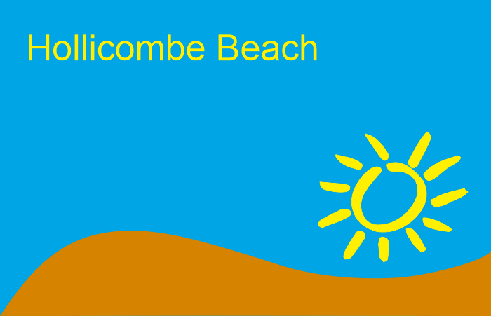 Hollicombe Beach, Torquay. Information on Hollicombe beach Torquay in Torbay, Devon.