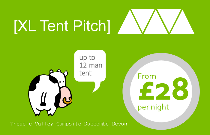 Hi, welcome to our Treacle Valley campsites on-line booking page. Here you can choose to camp with us on one of our up to twelve man extra large pitches.