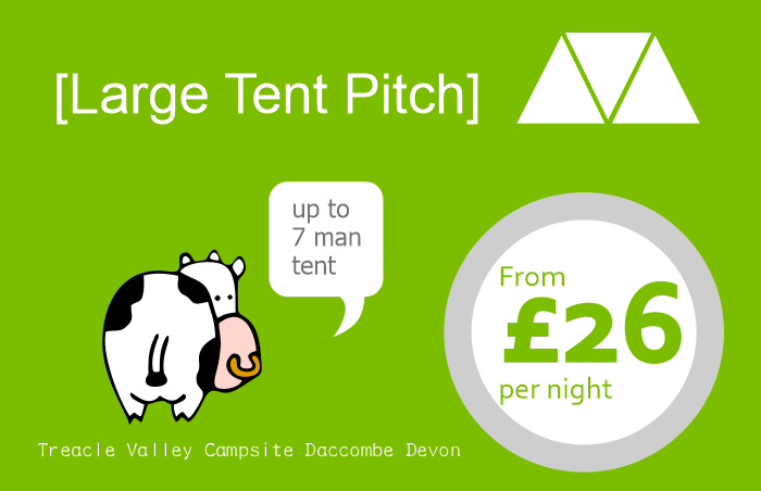 Hi, welcome to our Treacle Valley campsites on-line booking page. Here you can choose to camp with us on one of our up to seven man large tent pitches.